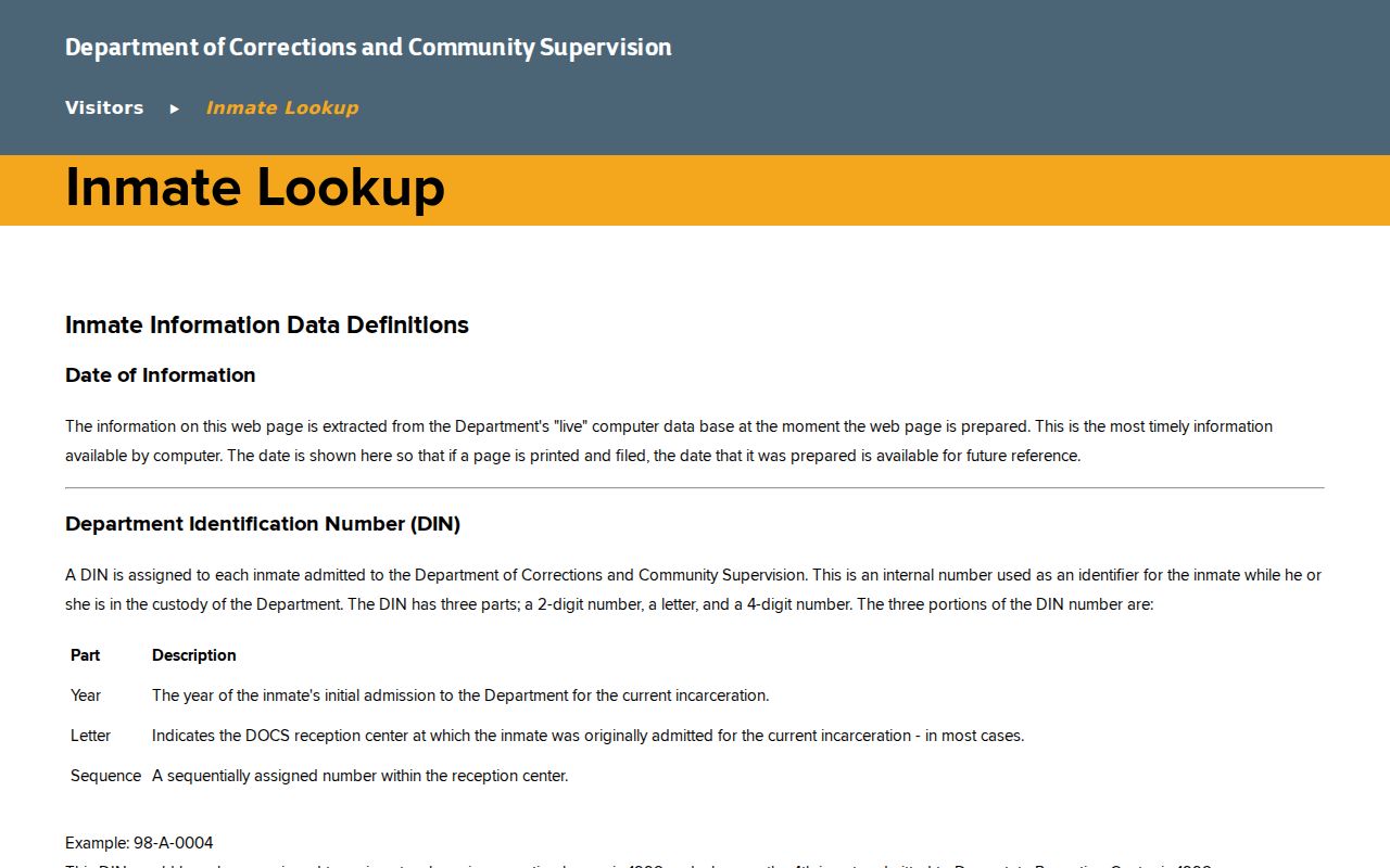 Rome neighbors limitation example from the New York DOCCS lookup source