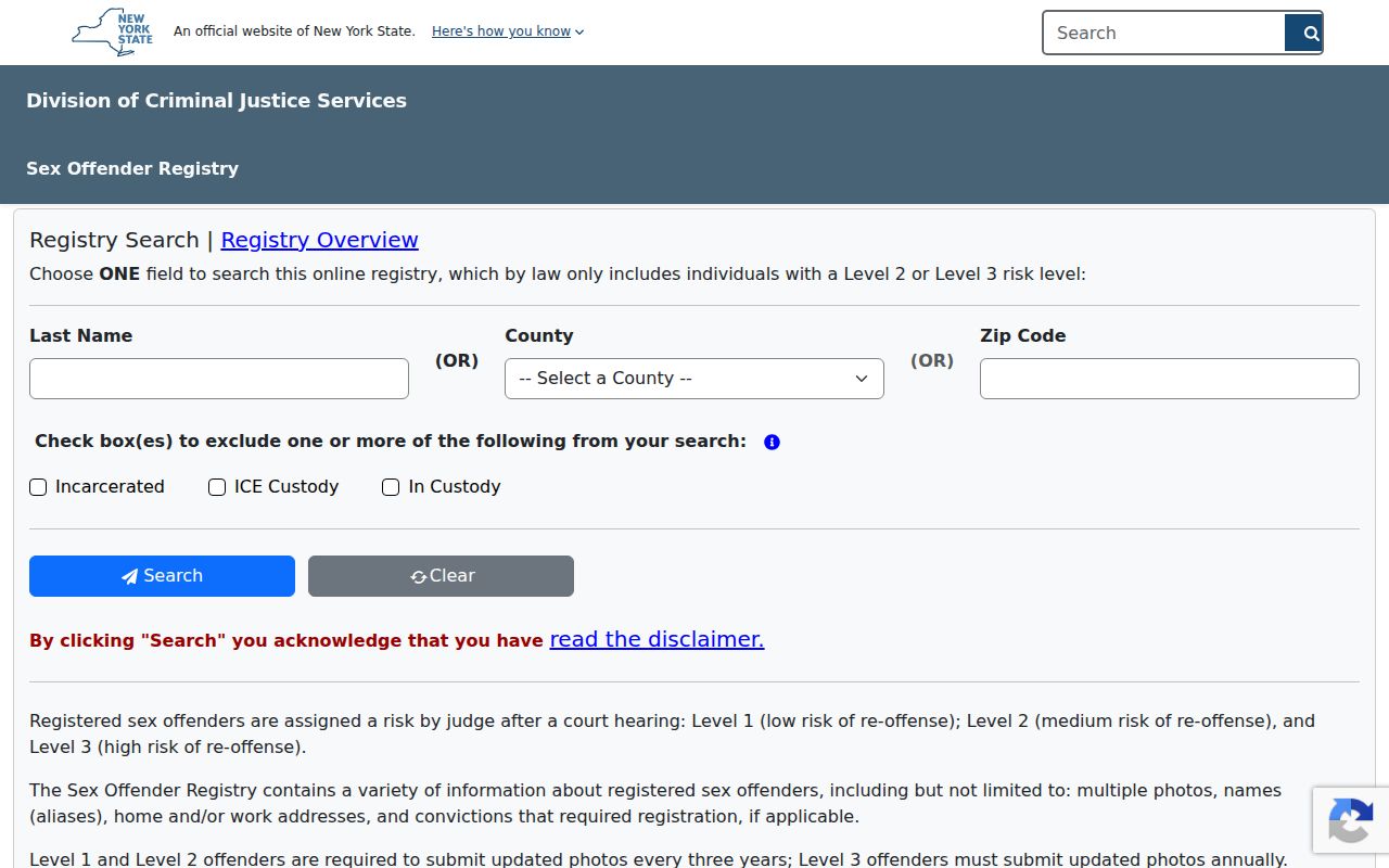 Rome neighbors limitation example from the New York public registry search