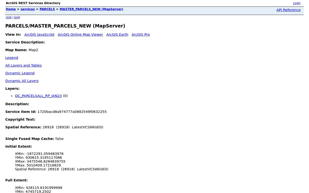 Rome neighbors Oneida County parcel layer and GIS map-service fields