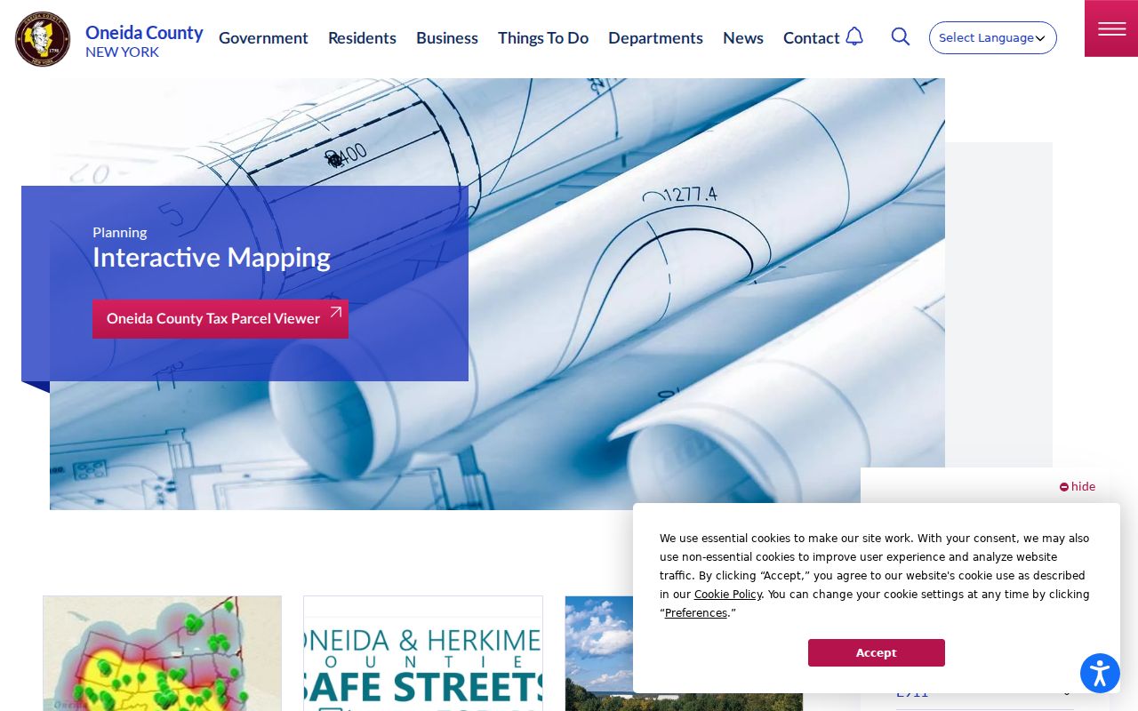 Rome street directory Oneida County interactive mapping portal